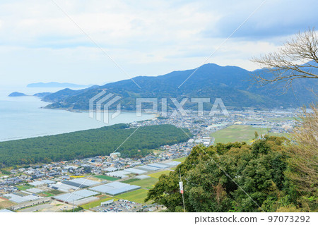 Niji-no-Matsubara and Karatsu Bay seen from Mt. Kagami Observatory "Saga Prefecture" Niji-no-Matsubara and Karatsu Bay seen from Mt. Kagami Observatory "Saga Prefecture" 97073292