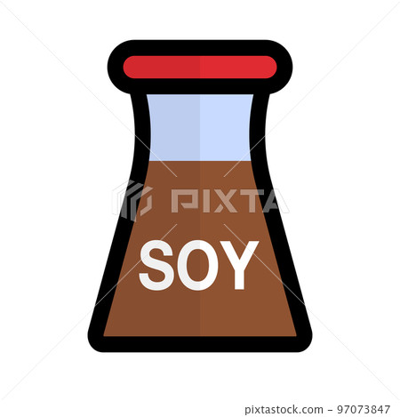 醬油圖標。香料。向量。 97073847