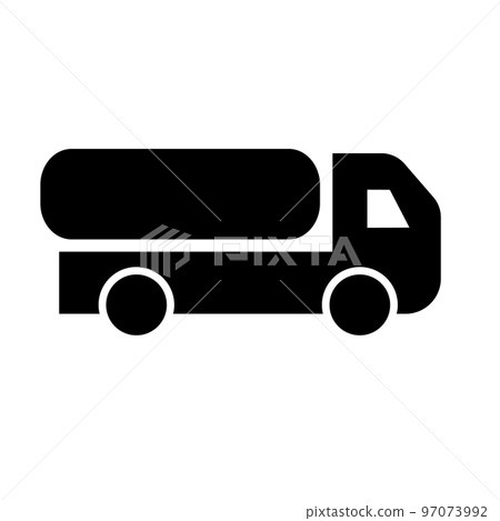 Tank truck silhouette icon. vector. Tank truck silhouette icon. vector. 97073992