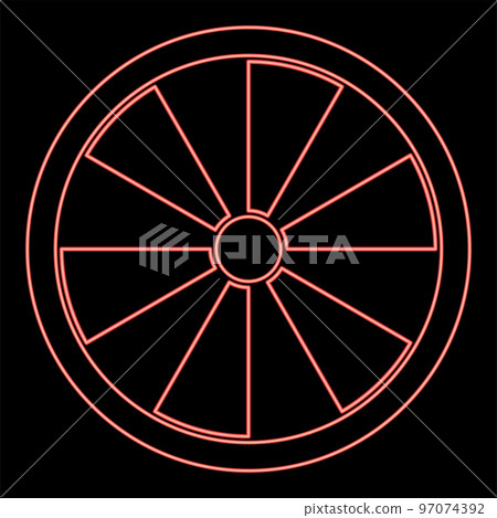 Neon viking shield red color vector illustration image flat style 97074392