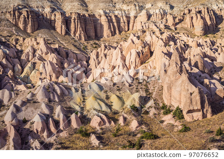 Meskendir Valley, Pink Valley. Cappadocia Turkey. Travel to Turkey concept Meskendir Valley, Pink Valley. Cappadocia Turkey. Travel to Turkey concept 97076652