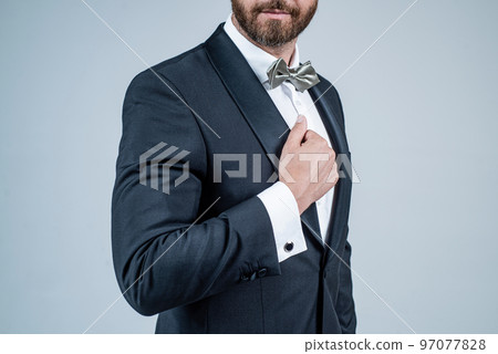 male beauty and fashion. menswear and formalwear. bride groom. esthete wear bow tie. 97077828