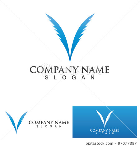 feather law logo template-vector 97077887