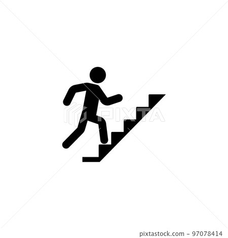 stairs up icon 97078414
