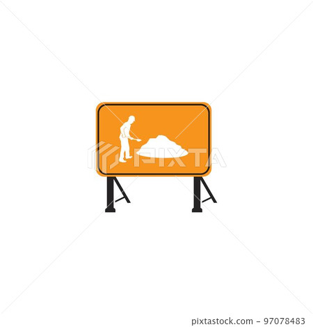 Road repair sign icon 97078483