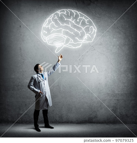 Neuroscience and brain research concept 97079325