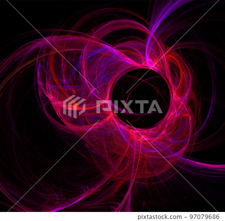 illustration of a scarlet space planet star system, color graphics, background illustration of a scarlet space planet star system, color graphics, background 97079686