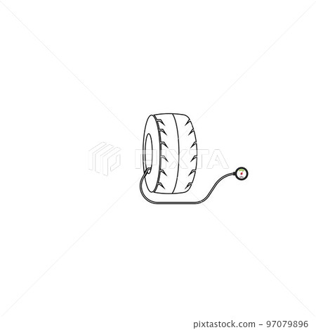 Tire pressure gauge icon Tire pressure gauge icon 97079896