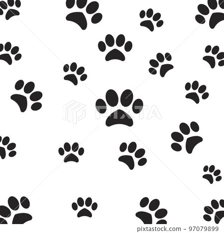 dog footprints logo background dog footprints logo background 97079899