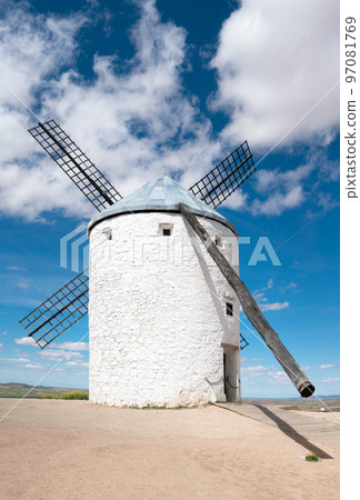 Don Quixote Windmills in Consuegra, Toledo, Spain. 97081769