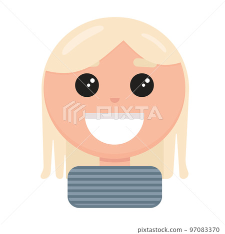 Cute baby or toddler girl vector illustration Cute baby or toddler girl vector illustration 97083370