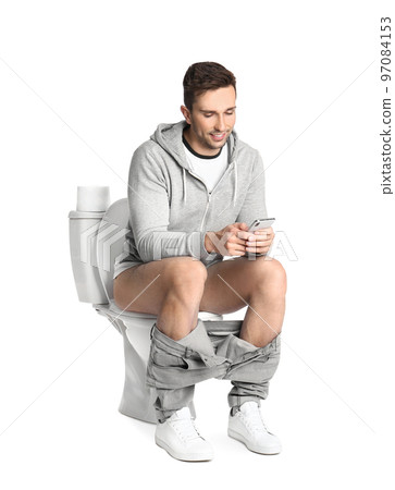 Woman with feather showing smooth skin after bikini epilation on pink background 97084153