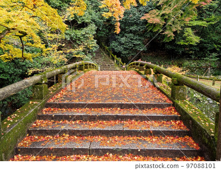 大阪府箕面公園滝道紅葉橋 大阪府箕面公園滝道紅葉橋 97088101