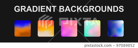 Set of 5 different gradient texture backgrounds - Vector Set of 5 different gradient texture backgrounds - Vector 97089852
