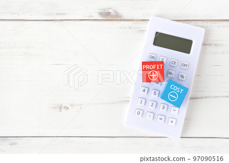Calculator and profit/cost letter blocks 97090516