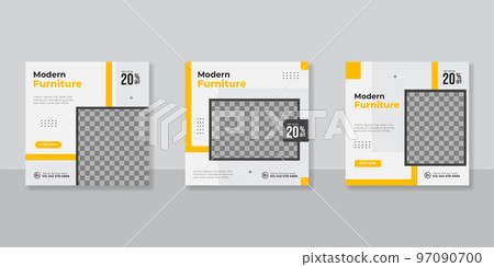 Modern Furniture social media post templates design Modern Furniture social media post templates design 97090700