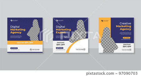 Digital business marketing social media post template. 97090703