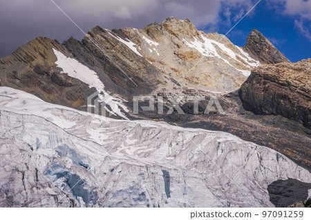 Pastoruri Glacier in Cordillera Blanca, snowcapped Andes, Ancash, Peru 97091259