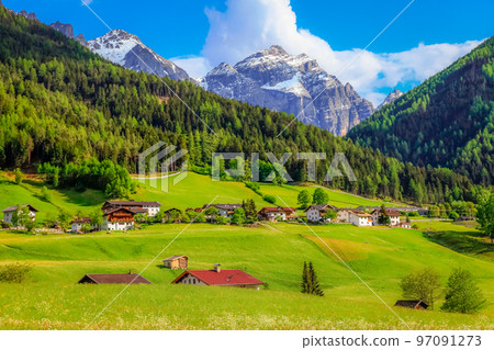 Alpine farm in Green Stubai valley near Innsbruck, Tyrol, Austria 97091273