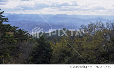 Distant view from the ruins of Takatori Castle / Nara Prefecture [National Historic Site, Japan's Three Great Mountain Castles, Japan's 100 Famous Castles] 97092659