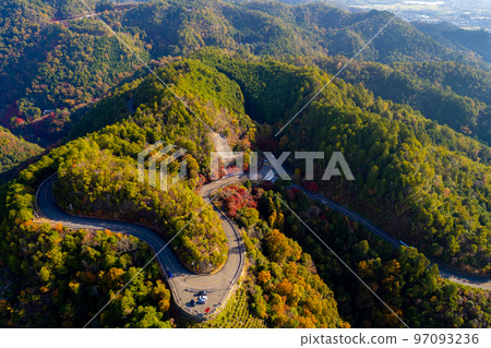 Drone photography|Fantastic scenery of Hozukyo Gorge wrapped in morning haze|Kyoto City, Kyoto Prefecture Drone photography|Fantastic scenery of Hozukyo Gorge wrapped in morning haze|Kyoto City, Kyoto Prefecture 97093236