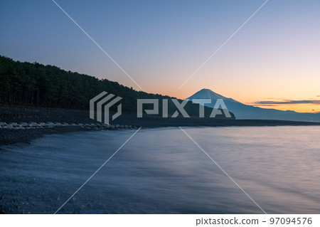 Fuji seen from Miho no Matsubara (dawn) 97094576