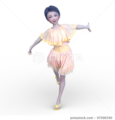 A woman with short hair A woman with short hair 97096590
