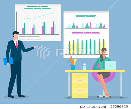 Business Graphics, Financial Report and Statistics 97096869