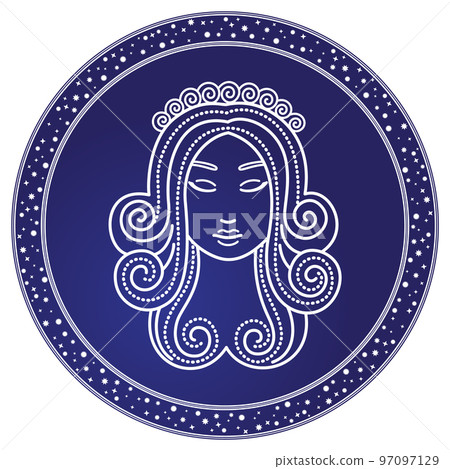 Virgo Zodiac Sign of Horoscope, Astrology Symbol Virgo Zodiac Sign of Horoscope, Astrology Symbol 97097129