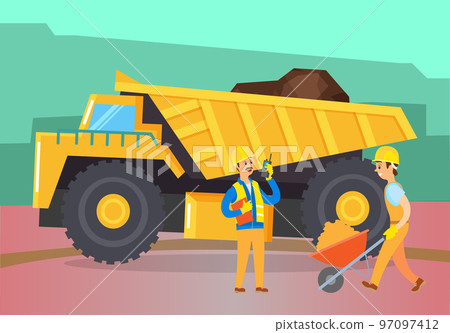 People Working in Mining Industry or Construction 97097412