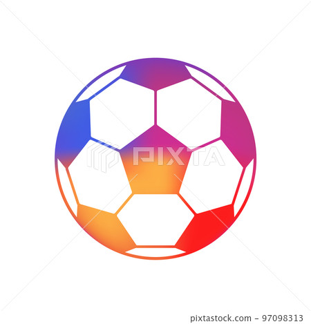 Instagram color soccer ball simple illustration icon Instagram color soccer ball simple illustration icon 97098313