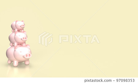 The three piggy bank for saving or business concept 3d rendering The three piggy bank for saving or business concept 3d rendering 97098353