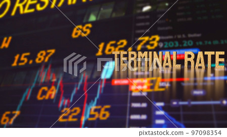 The gold terminal rate on business background 3d rendering The gold terminal rate on business background 3d rendering 97098354