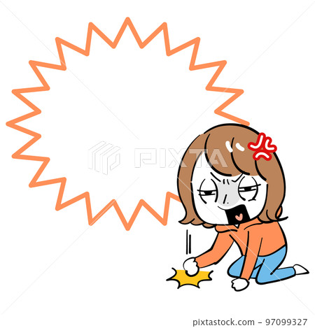 Female angry speech bubble 97099327