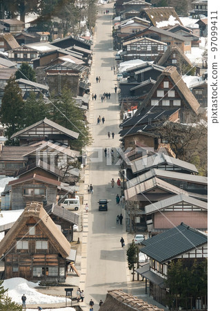 Shirakawa-go main street telephoto lens 97099411