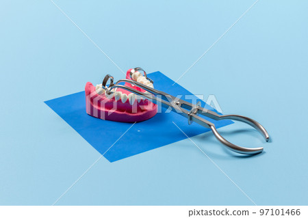 Set of metal dental instruments for teeth dental care Set of metal dental instruments for teeth dental care 97101466
