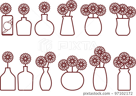 非洲菊花瓶 L 97102172