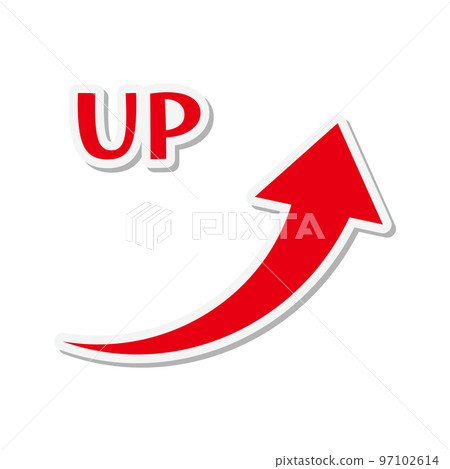 Arrow rising to the right Rise/UP/Growth - Stock Illustration [97102614 ...