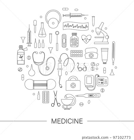 Finest Cute Medical Equipment Illustration Set Design Templates - Peterdraw  Studio