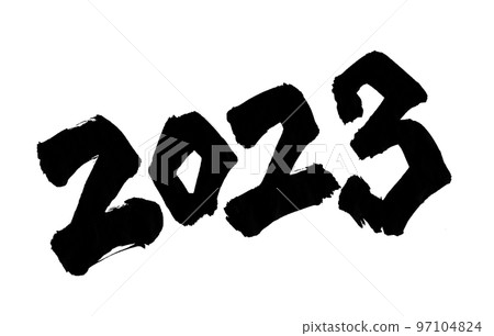 2023 New Year's card character brush character zodiac 97104824