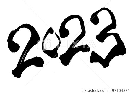 2023 New Year's card character brush character zodiac 97104825