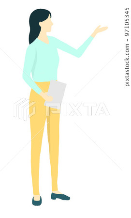 做演示的女商人 做演示的女商人 97105345