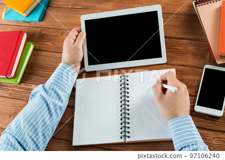 businessman works in the office 97106240