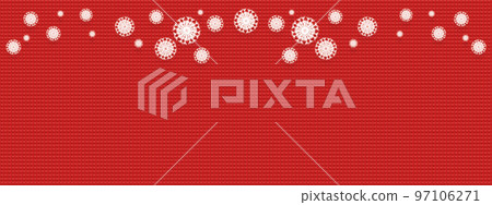 Knit or fabric background illustration with snowflakes 97106271