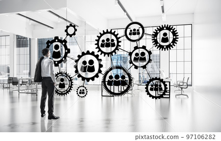 Networking and social communication concept as effective point for modern business 97106282