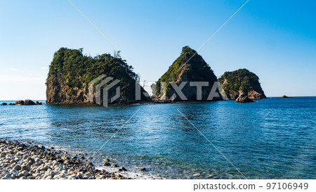 西伊豆名勝堂島的冬天 97106949