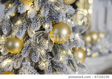 Christmas balls of on a blurred background Christmas balls of on a blurred background 97108190