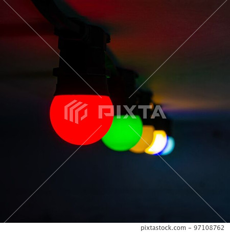 Christmas garland "Belt-light" with different colors luminous lamps. Christmas garland "Belt-light" with different colors luminous lamps. 97108762