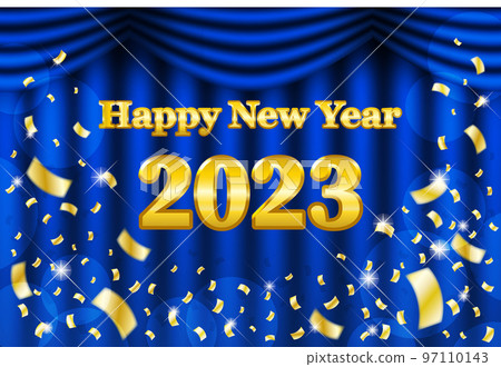 New Year's card 2023 Happy New Year_Blue New Year's card 2023 Happy New Year_Blue 97110143
