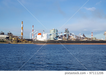 View of the steelworks in the Mizushima industrial area View of the steelworks in the Mizushima industrial area 97111206